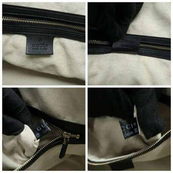 GUCCI Dome Black Leather Satchel 593-061925 - Picture 10 of 11